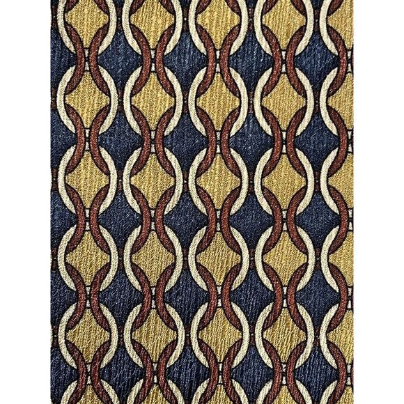 Lands' End Men's Ties Set Of Two 100% Silk Neck Ties Geometric Blue Yellow EUC - Picture 8 of 10